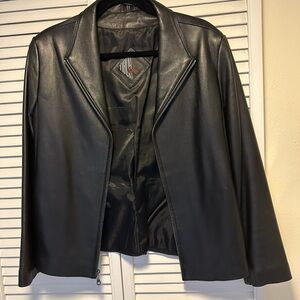 Tiboa Leather Classic Black Jacket